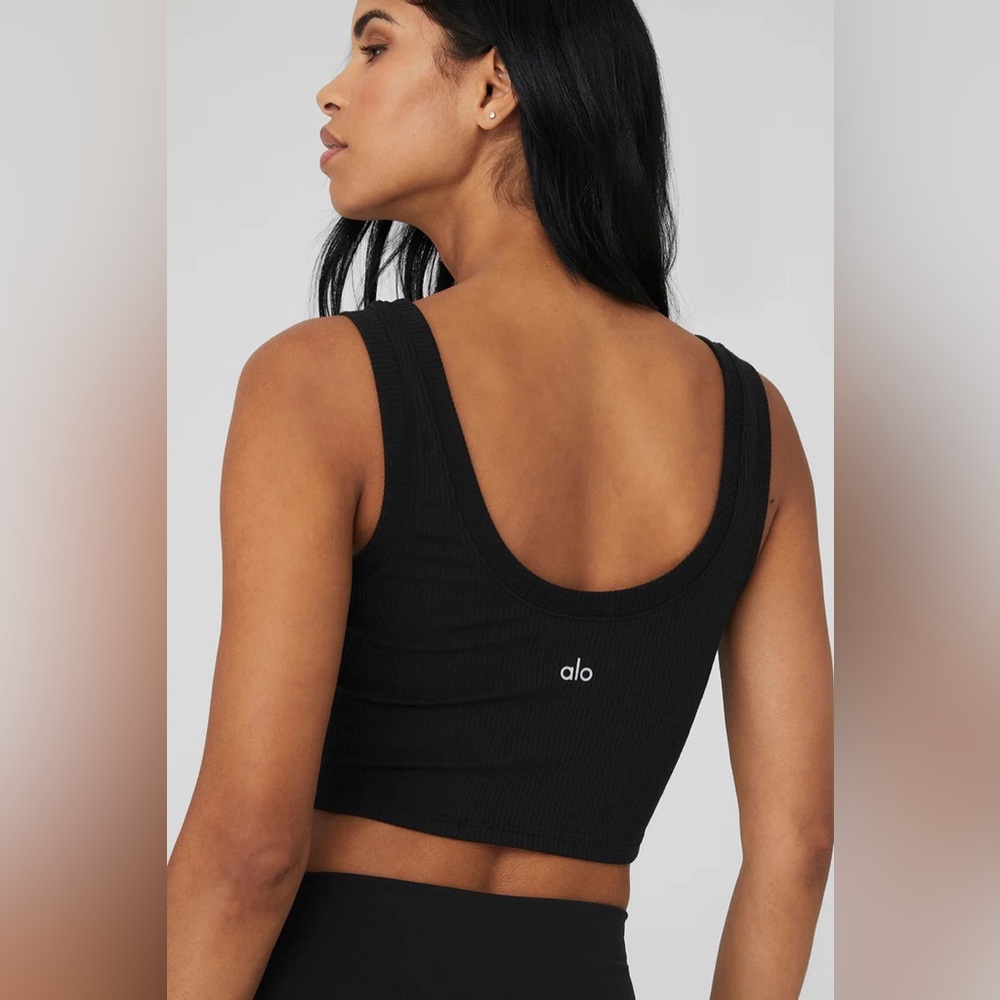 NEW ALO Ribbed Wellness tank black XS